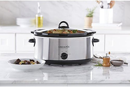 7 Quart Oval Manual Slow Cooker – Stainless Steel - Curated Catalog W2