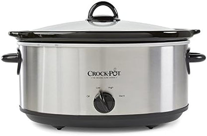 7 Quart Oval Manual Slow Cooker – Stainless Steel - Curated Catalog W2