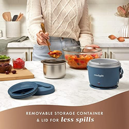 Electric Lunch Box Food Warmer 20oz – Faded Blue - Curated Catalog E8