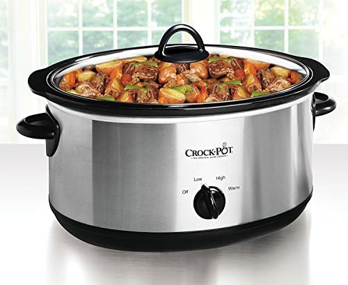 7 Quart Oval Manual Slow Cooker – Stainless Steel - Curated Catalog W2