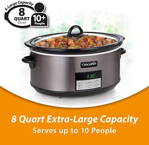 8 Quart Programmable Slow Cooker with Auto Warm - Curated Catalog F6
