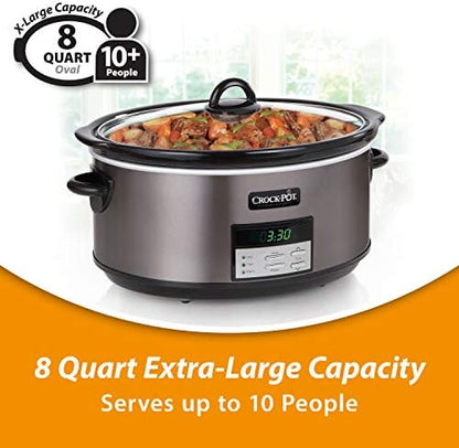 8 Quart Programmable Slow Cooker with Auto Warm - Curated Catalog T8