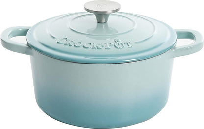 3 Quart Enameled Cast Iron Dutch Oven – Aqua - Curated Catalog J4