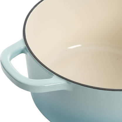 3 Quart Enameled Cast Iron Dutch Oven – Aqua - Curated Catalog P5