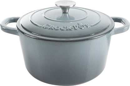 3 Quart Enameled Cast Iron Dutch Oven – Aqua - Curated Catalog J4