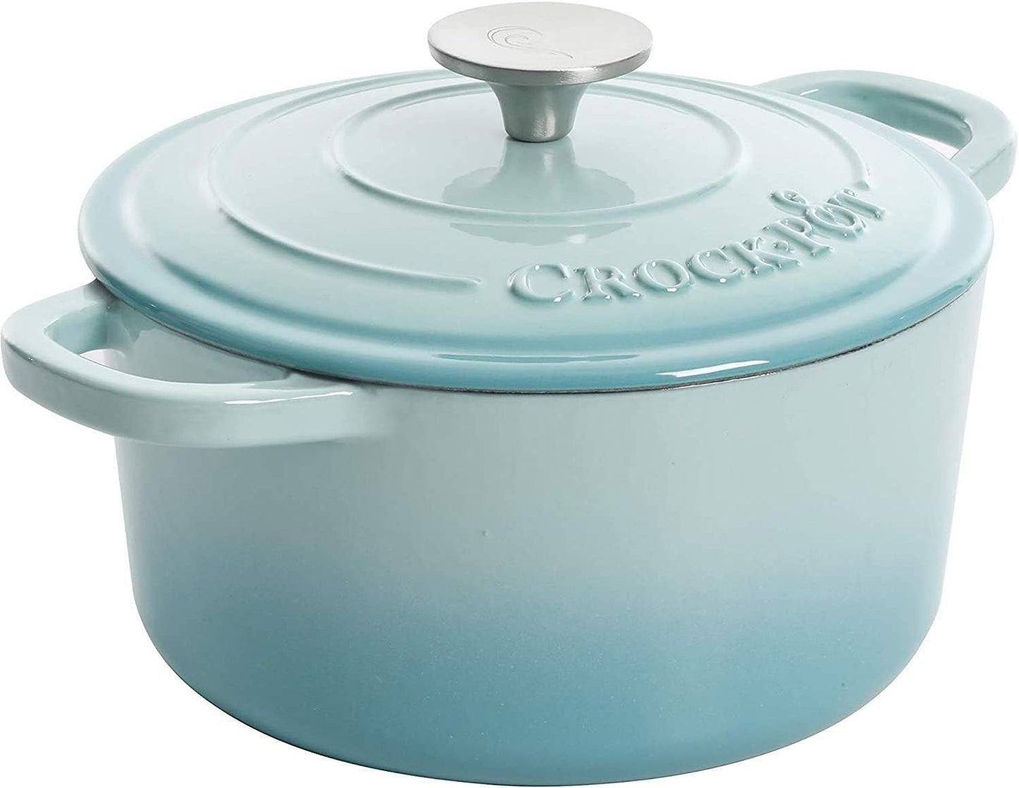 3 Quart Enameled Cast Iron Dutch Oven – Aqua - Curated Catalog J4